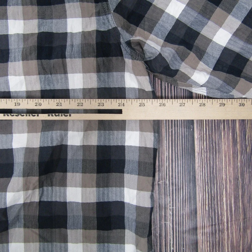 The North Face Shirt Mens 2XL Gray‎ Plaid Long Sleeve Button Up Cotton Casual